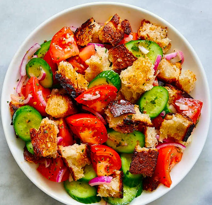 Toasted Bread with Salad